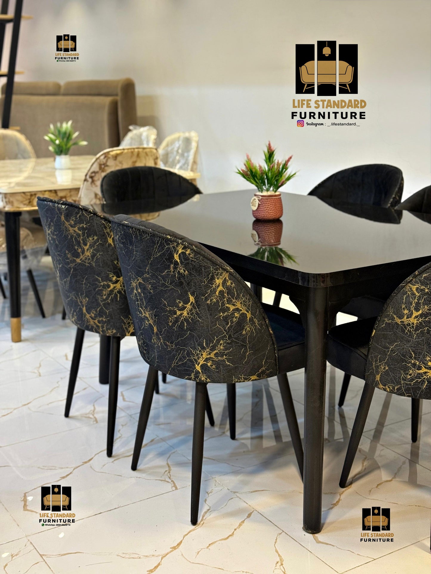 Modern Elegance 6-Seater Dining Table Set