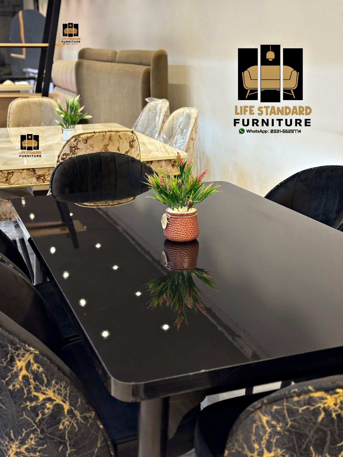 Modern Elegance 6-Seater Dining Table Set