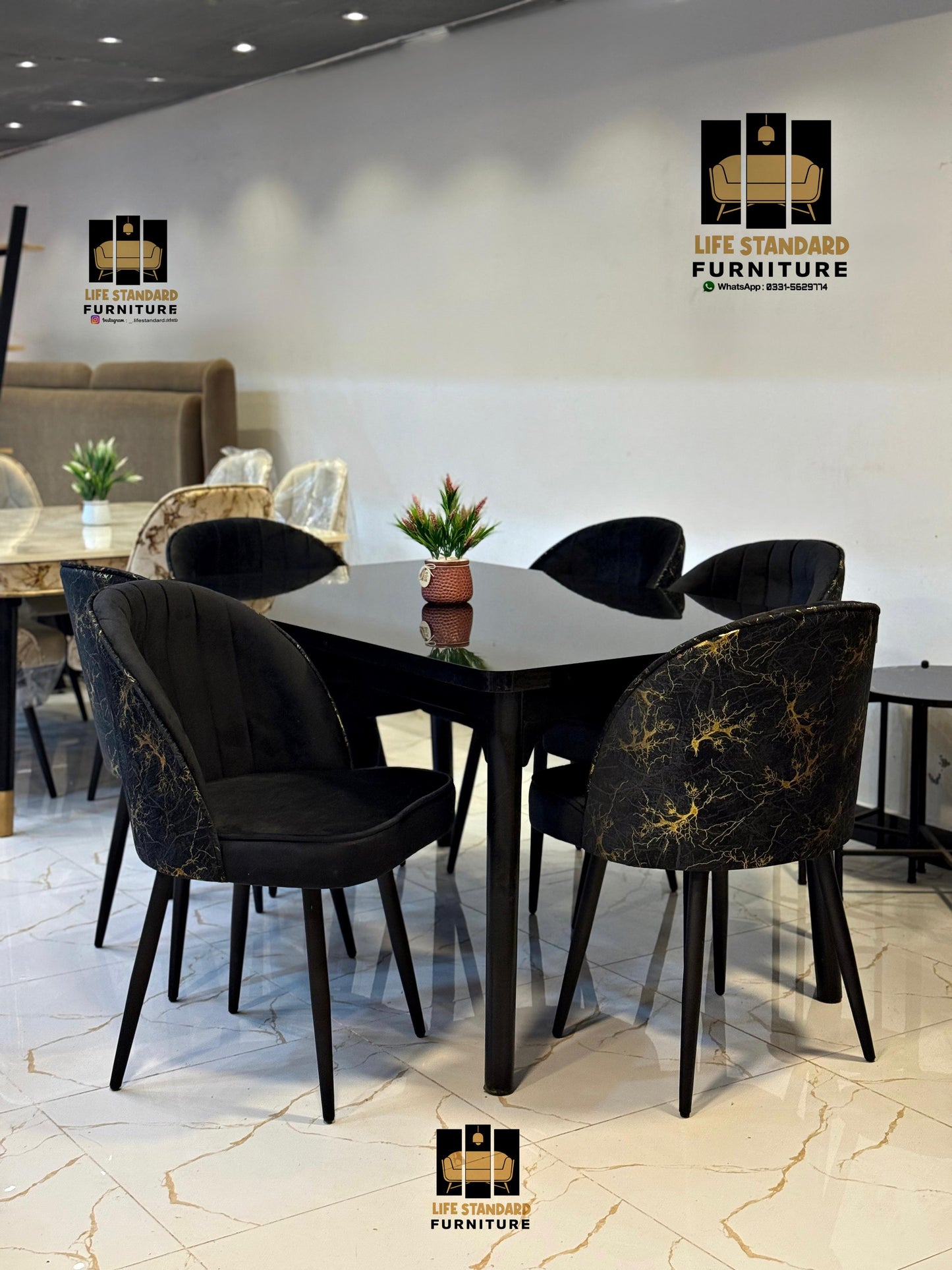 Modern Elegance 6-Seater Dining Table Set