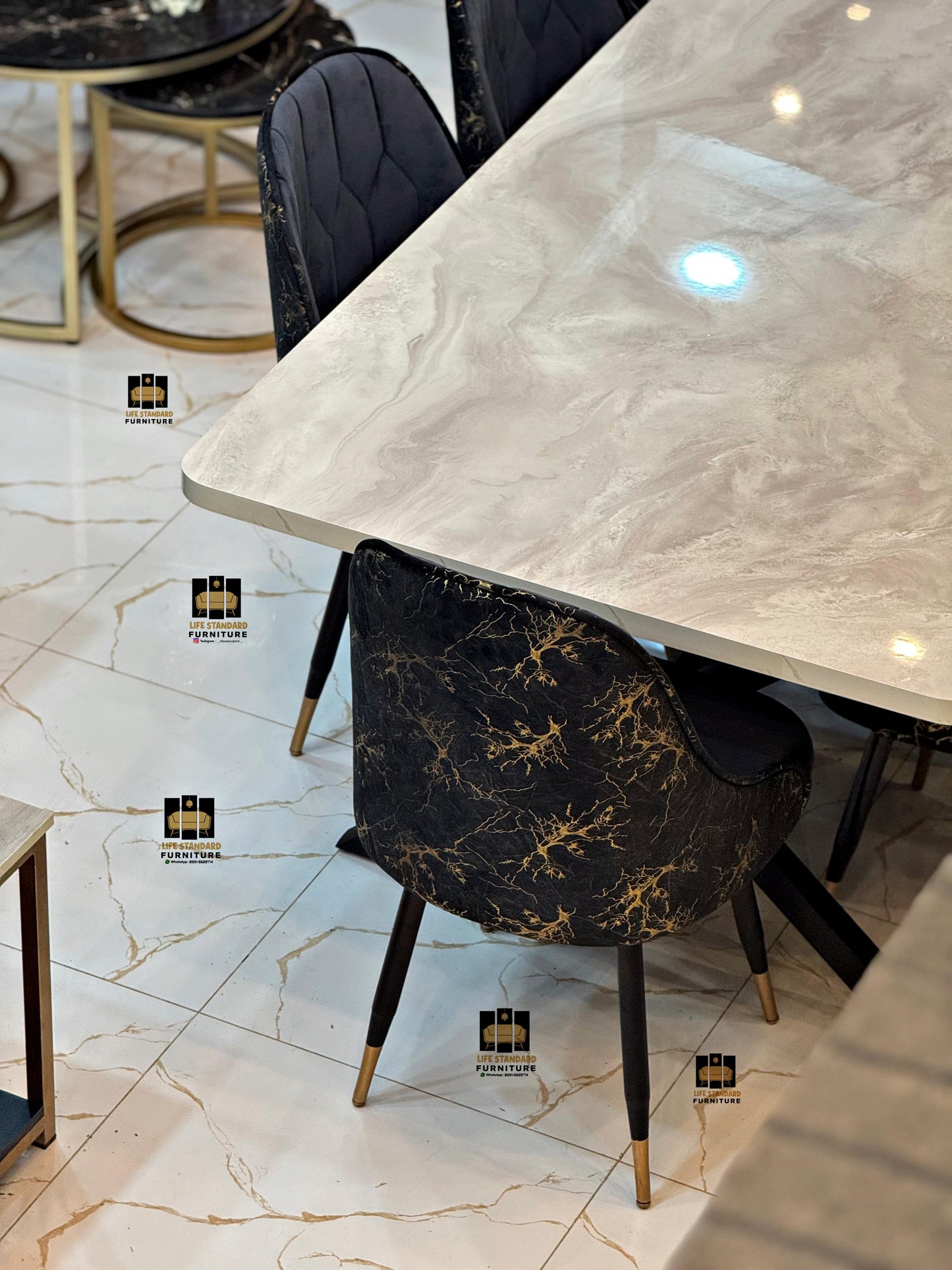 Elegant 6-Seater Dining Table Set – Modern Luxury Meets Everyday Comfort