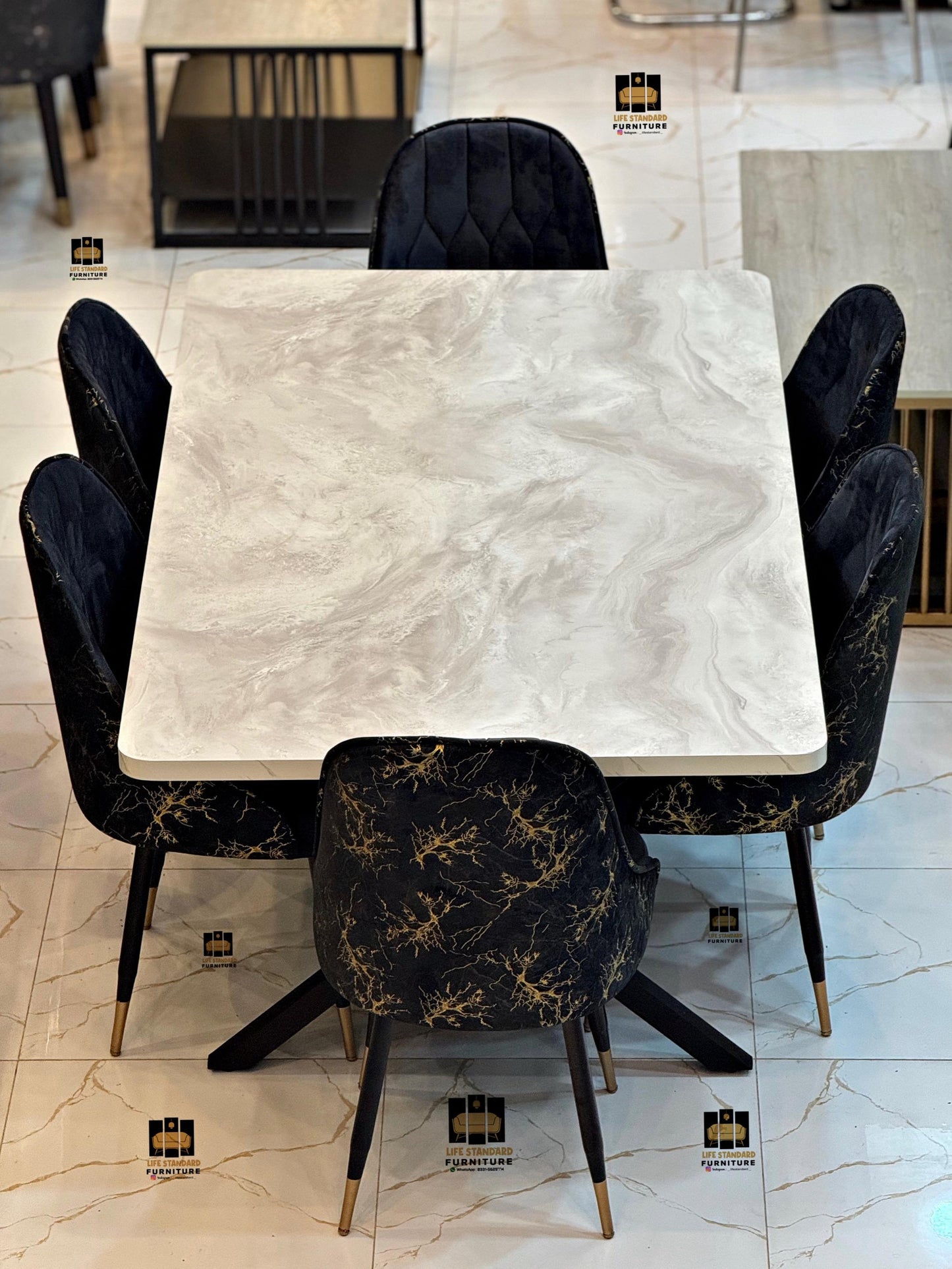Elegant 6-Seater Dining Table Set – Modern Luxury Meets Everyday Comfort