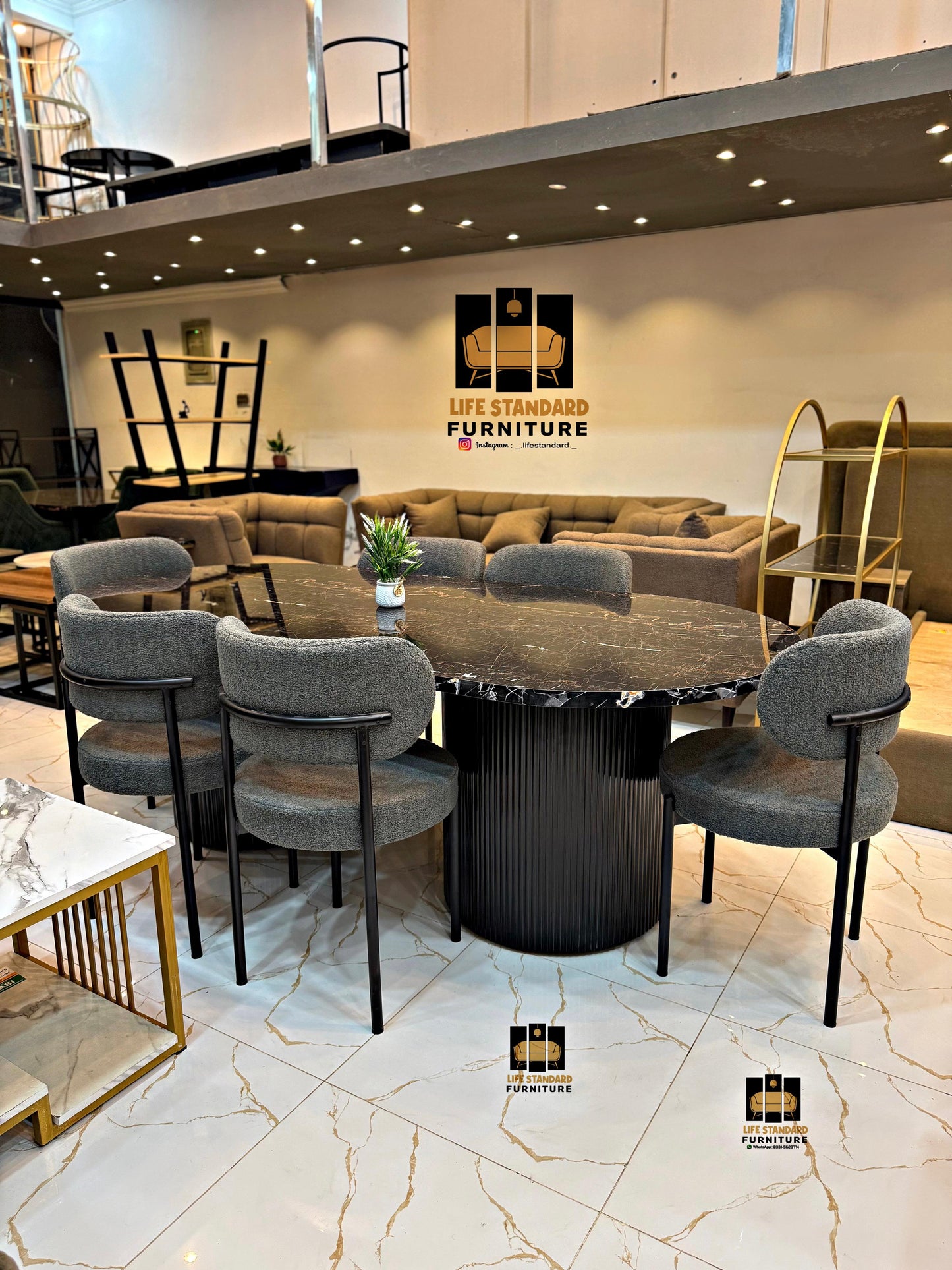 Luxury 6 Seater Modern Dining Table Set — Elegance in Every Detail