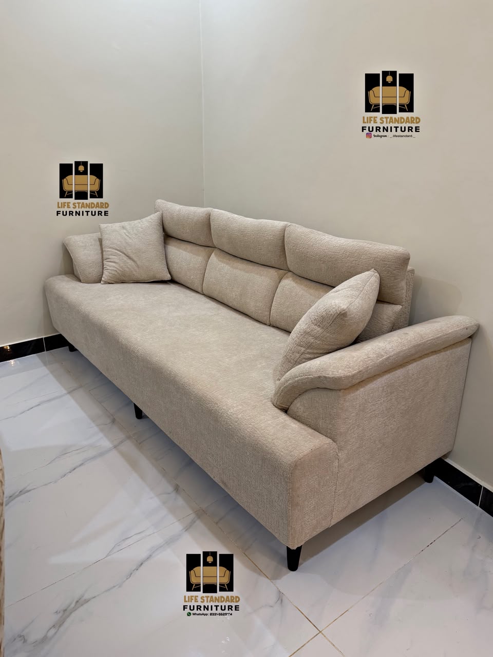 โจ Premium Modern 3 Seater Sofa โ Luxury Comfort Meets Timeless Style ๐๏ธโจ