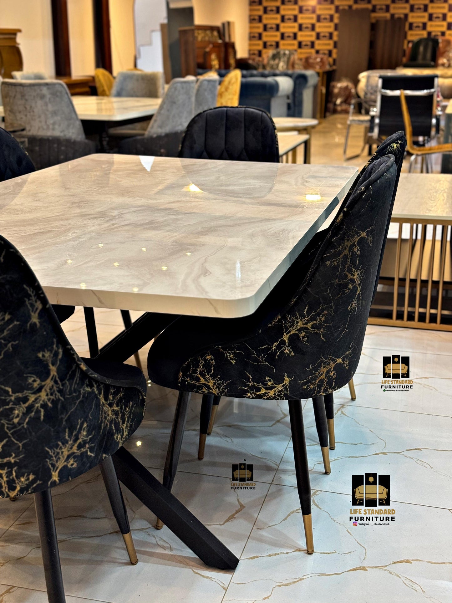 Elegant 6-Seater Dining Table Set – Modern Luxury Meets Everyday Comfort