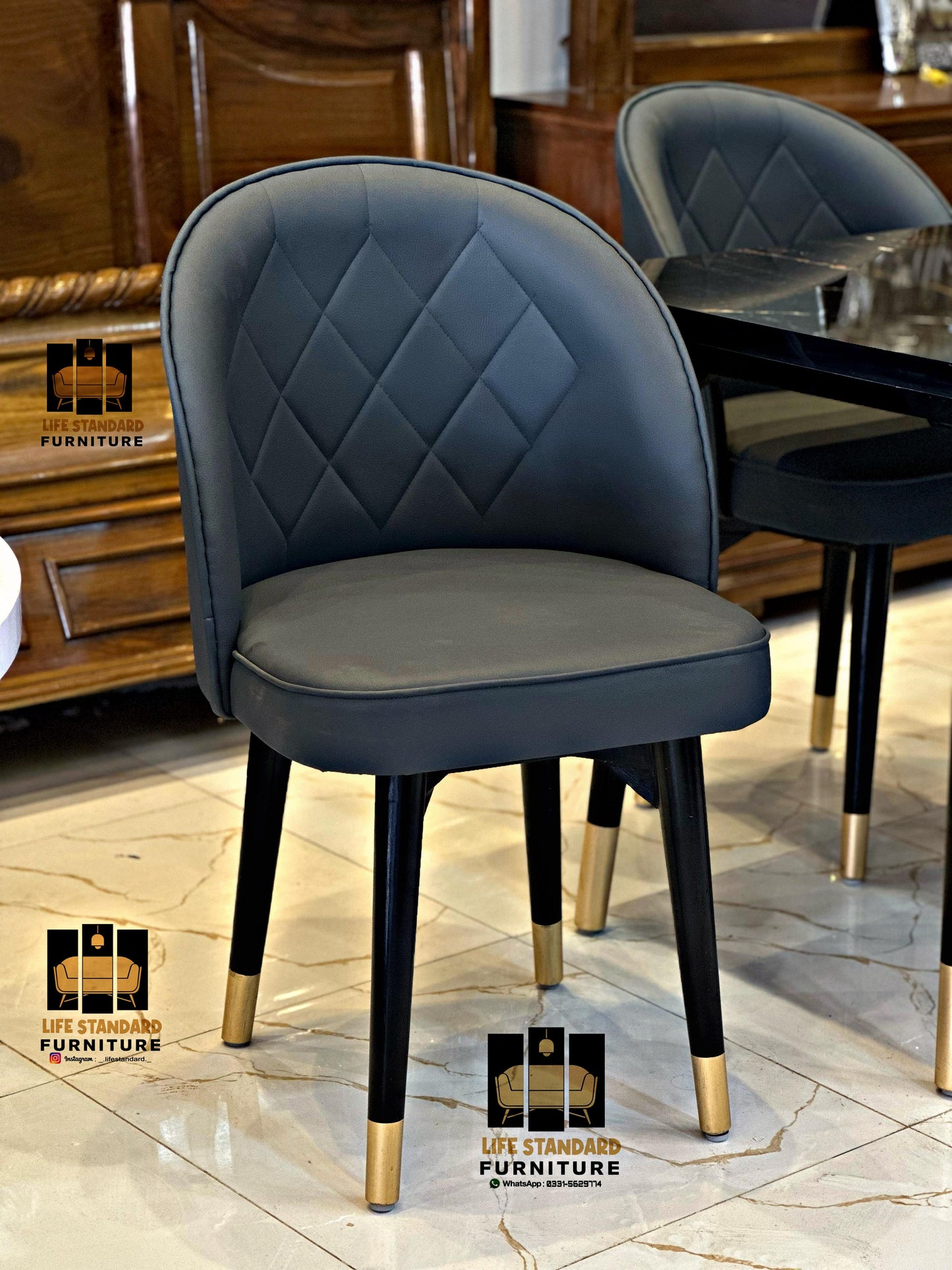 Modern 4-Seater Dining Table Set – Compact Luxury with Timeless Design