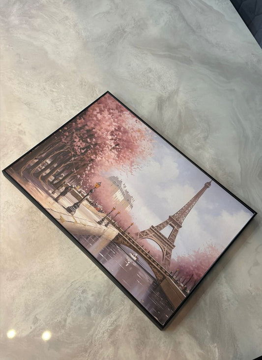 Paris in Spring Wall Art – Eiffel Tower Framed Canvas
