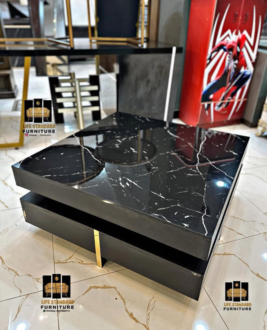 Modern Luxury Black Glossy Center Table