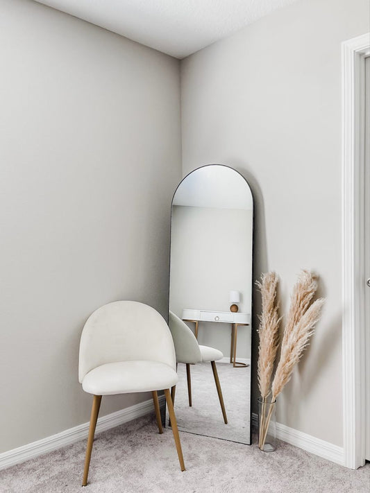 Modern Arched Floor Mirror – Sleek Frameless Design with Custom ( Dimensions 2ft x 6ft )