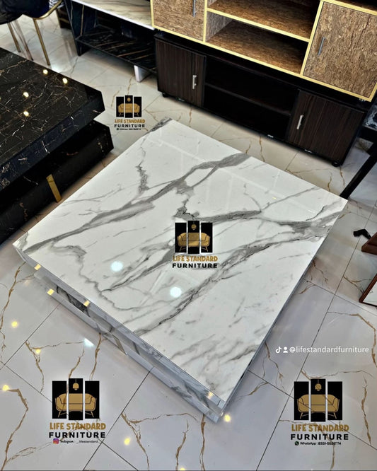 Luxury Marble-Style Center Table ✨