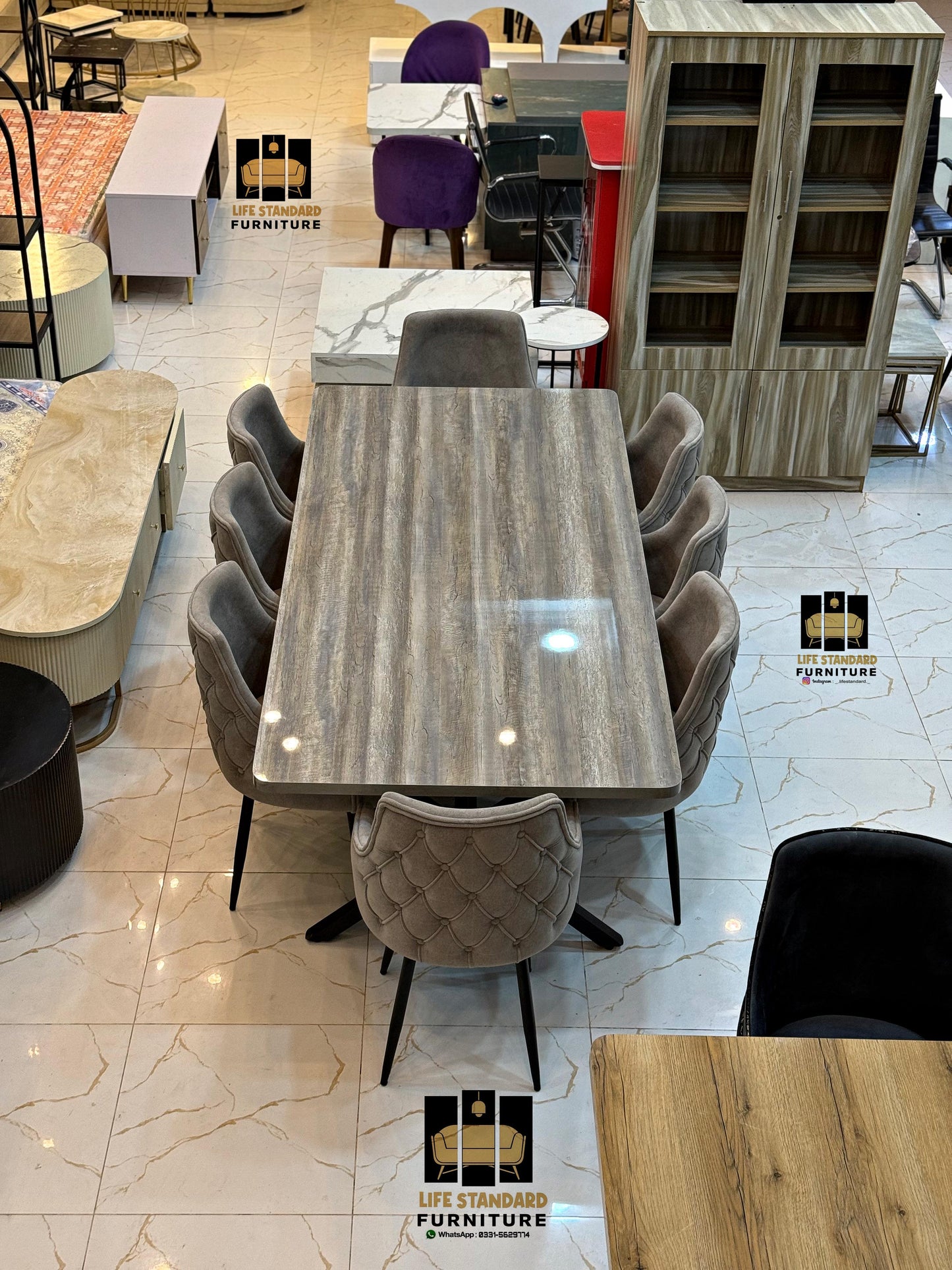 Seven Seater Luxury Dining Table Set — A Masterpiece of Modern Elegance and Timeless Craftsmanship