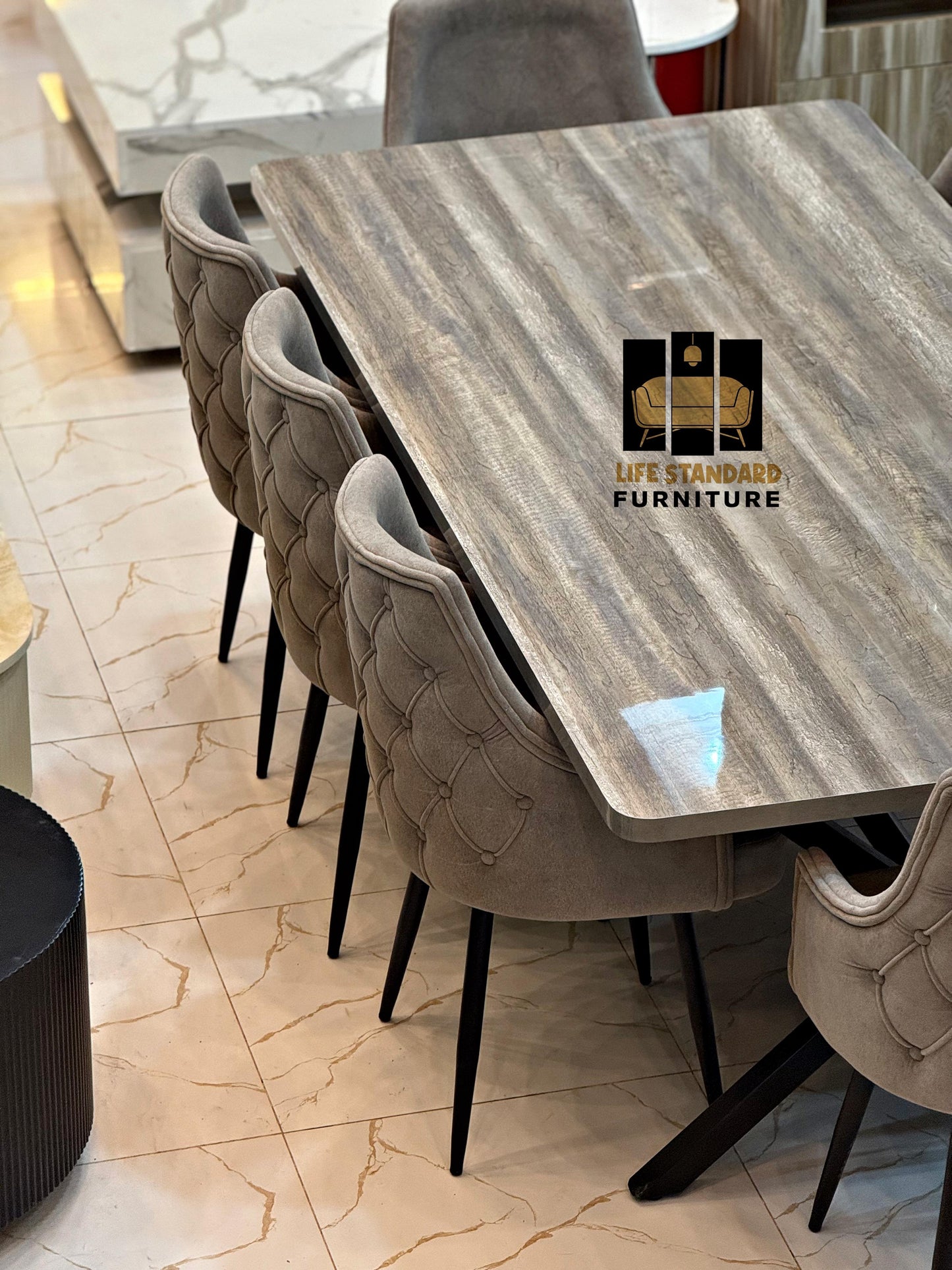 Seven Seater Luxury Dining Table Set — A Masterpiece of Modern Elegance and Timeless Craftsmanship