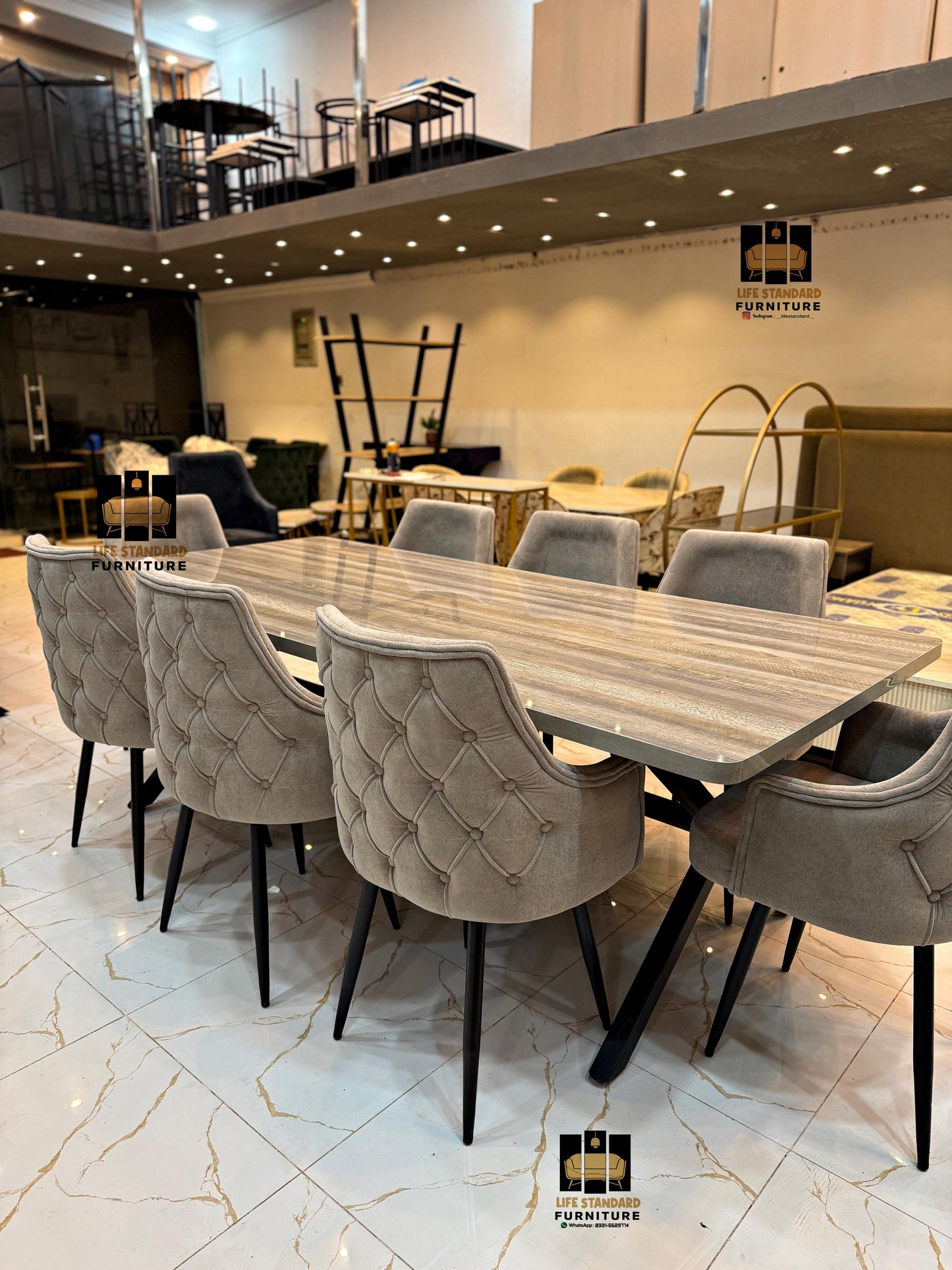 Seven Seater Luxury Dining Table Set — A Masterpiece of Modern Elegance and Timeless Craftsmanship