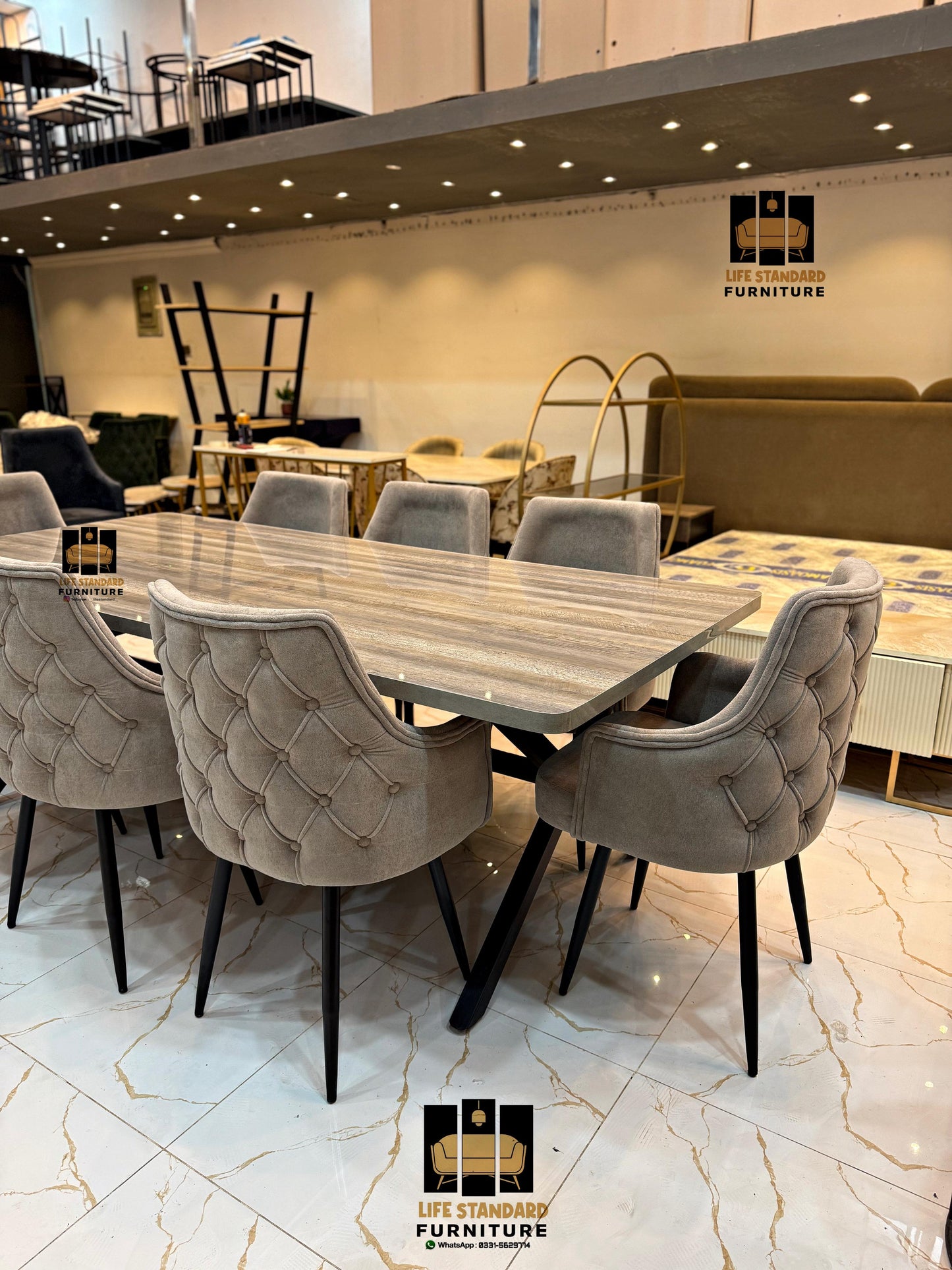 Seven Seater Luxury Dining Table Set — A Masterpiece of Modern Elegance and Timeless Craftsmanship
