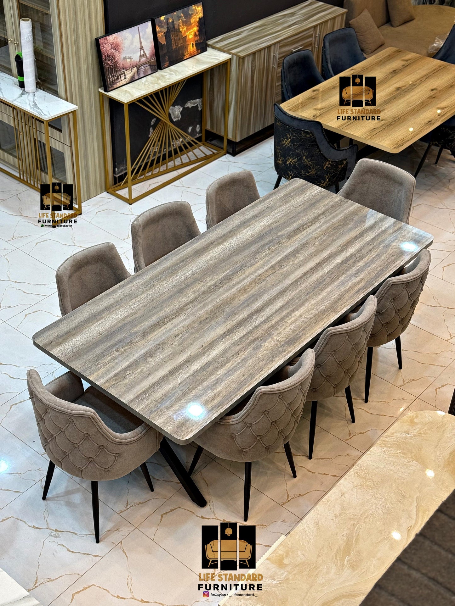Seven Seater Luxury Dining Table Set — A Masterpiece of Modern Elegance and Timeless Craftsmanship