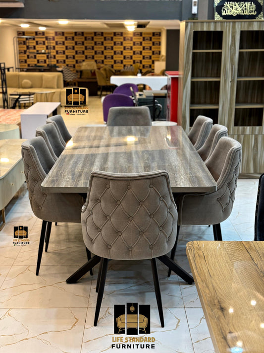 Seven Seater Luxury Dining Table Set — A Masterpiece of Modern Elegance and Timeless Craftsmanship