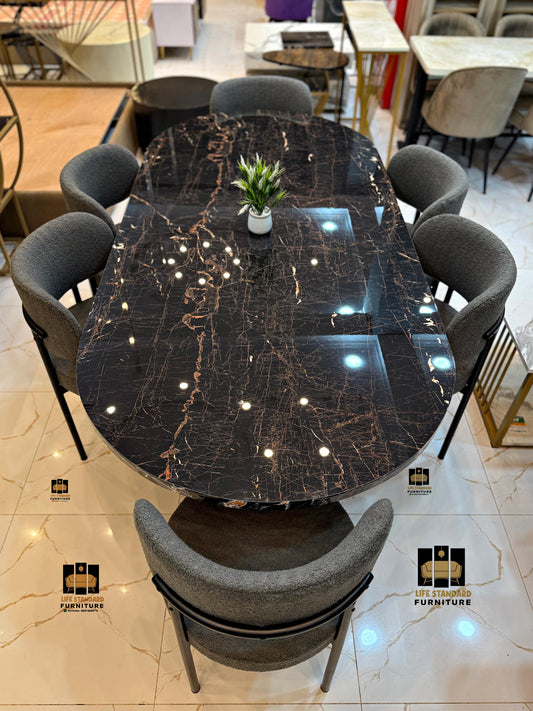 Luxury 6 Seater Modern Dining Table Set — Elegance in Every Detail