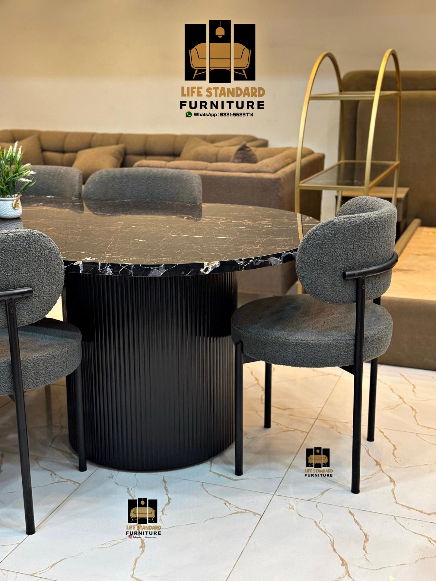 Luxury 6 Seater Modern Dining Table Set — Elegance in Every Detail