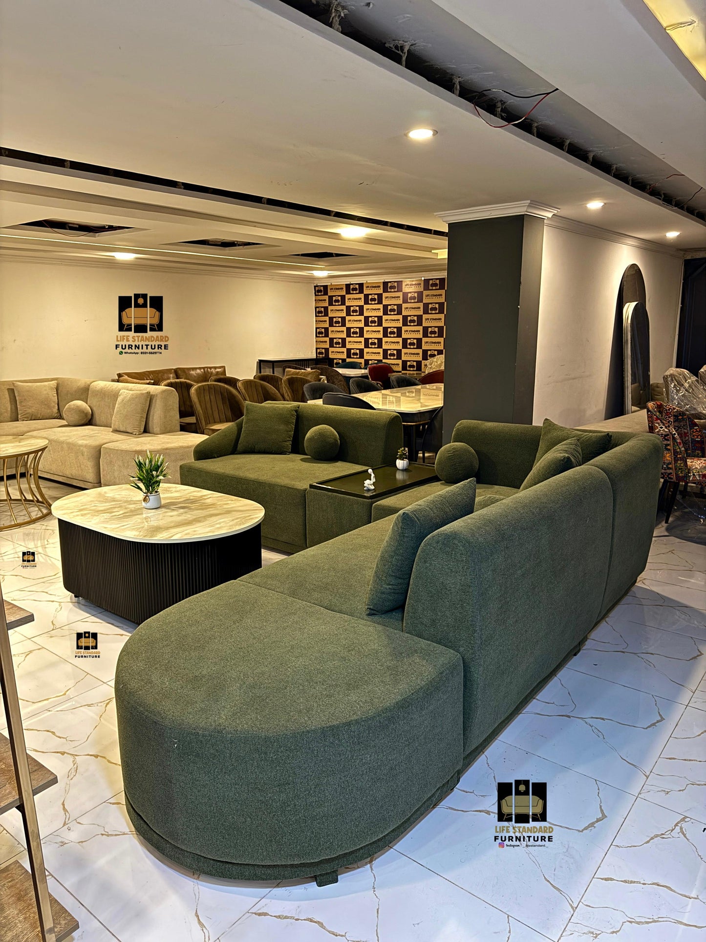 Luxury Modern Seven- Seater Sofa Set – Premium Towel Fabric Collection