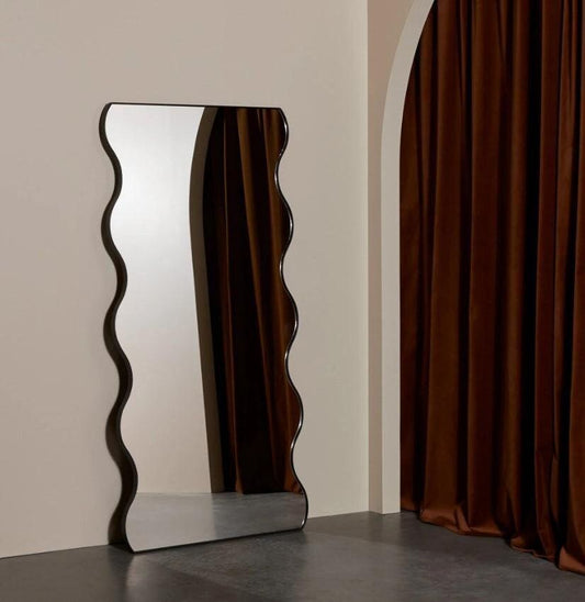 Wavy Edge Full-Length Mirror – Modern Statement Piece (Dimensions 2.5ft by 6ft )