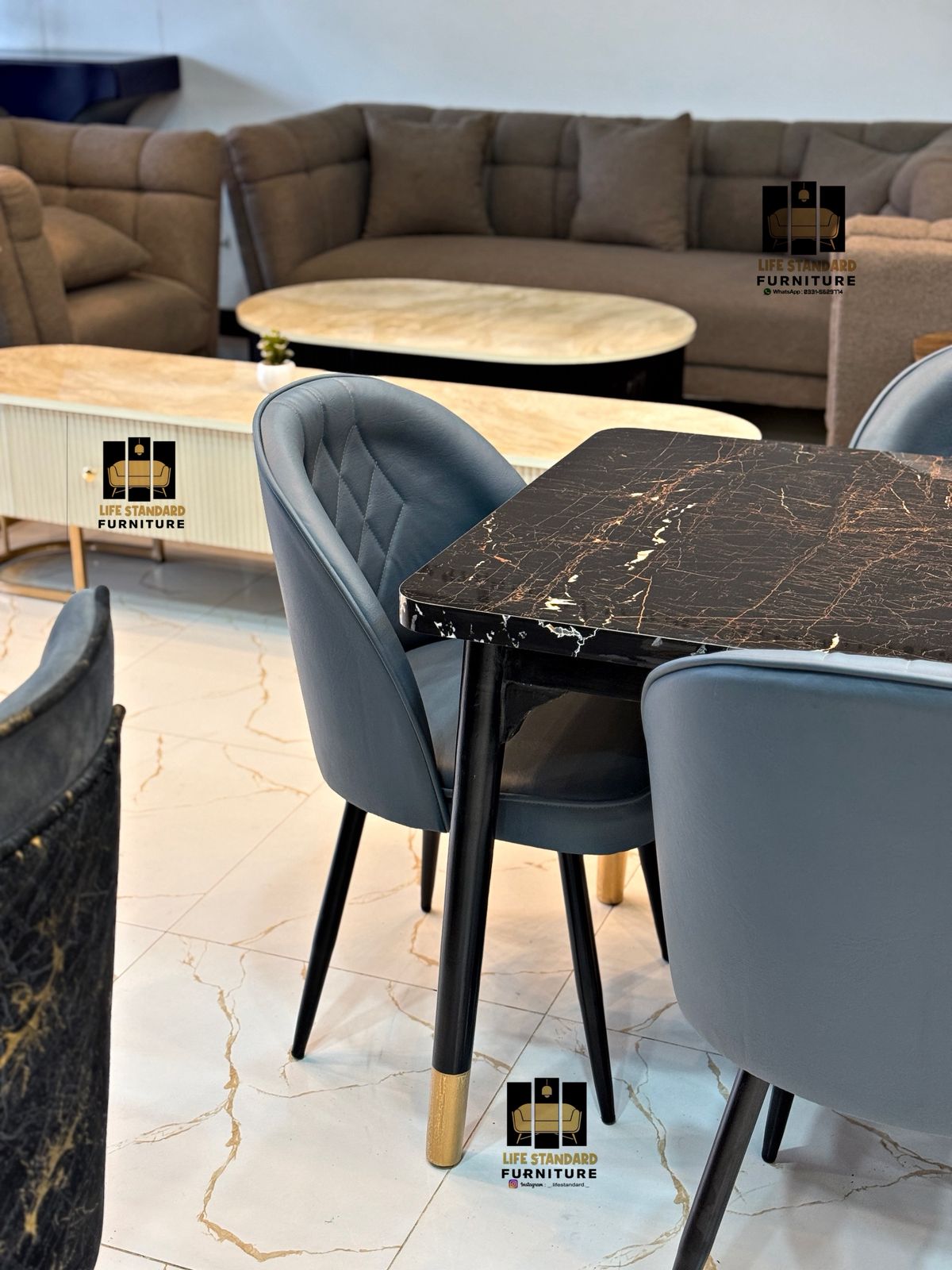 Luxury 4 Seater Dining Table Set