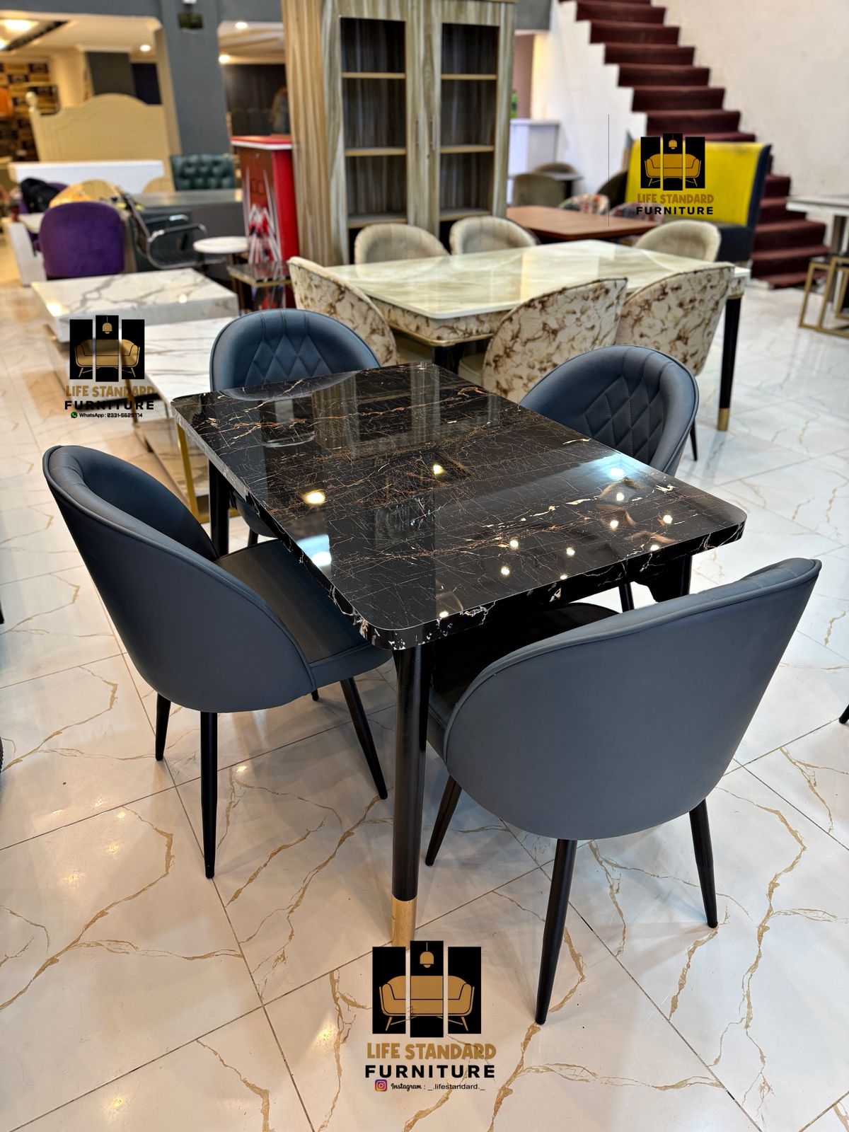 Luxury 4 Seater Dining Table Set