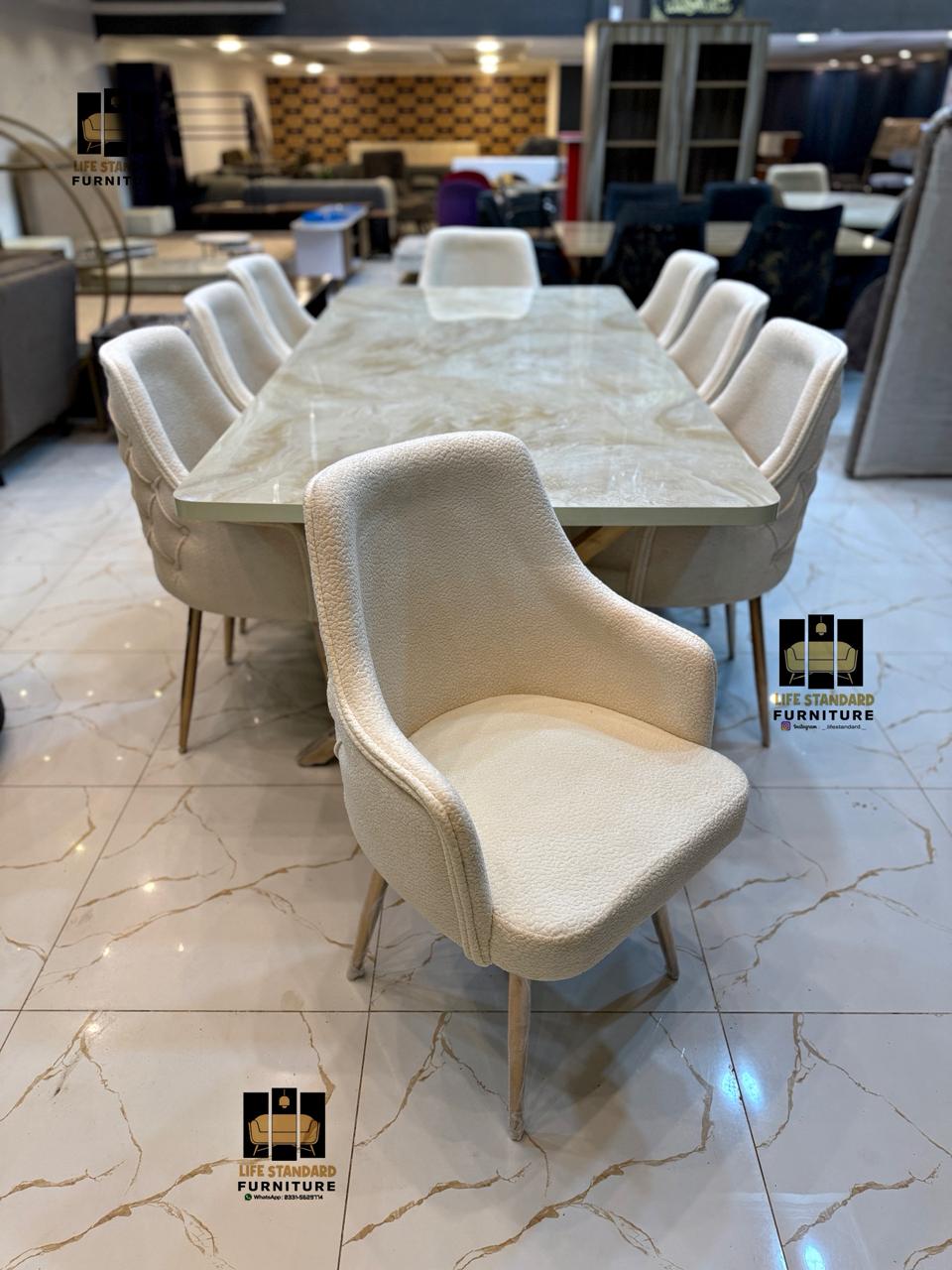 Luxury 8 Seater Dining Table Set Modern Elegance and Comfort 🍽️