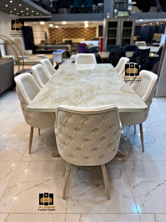 Luxury 8 Seater Dining Table Set Modern Elegance and Comfort 🍽️