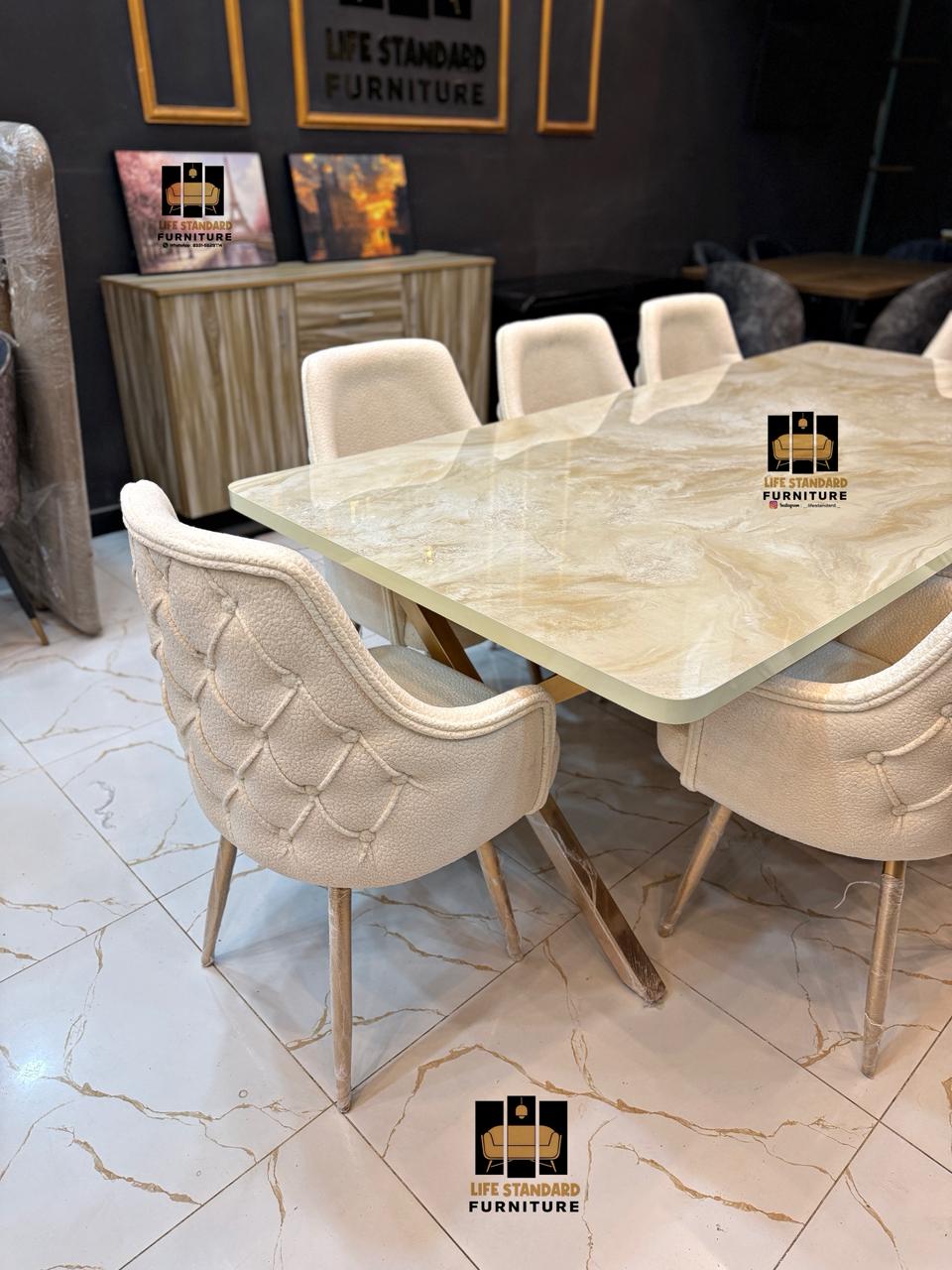 Luxury 8 Seater Dining Table Set Modern Elegance and Comfort 🍽️
