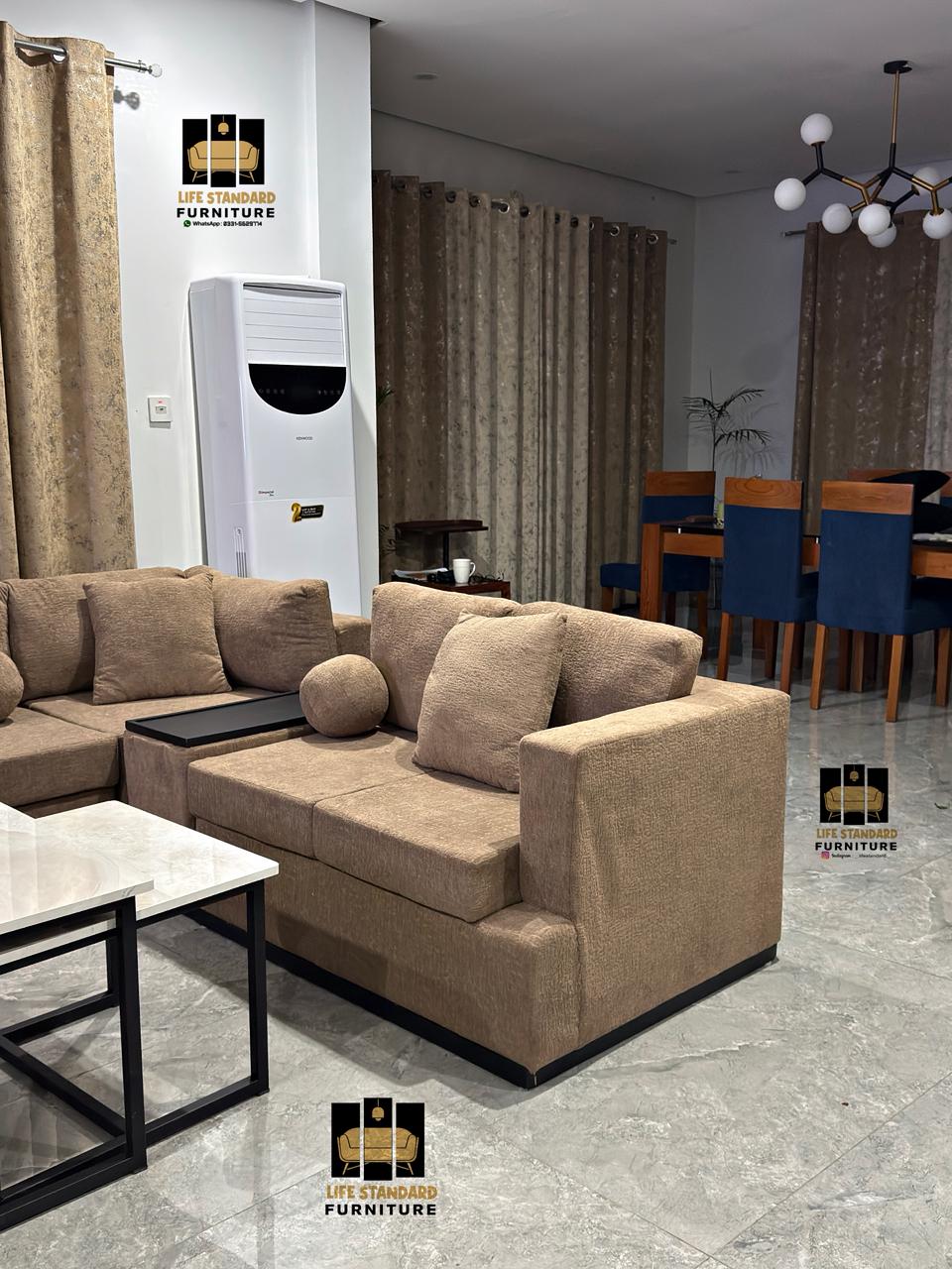 Luxury 10 Seater L-Shaped Sofa Set Premium Comfort & Modern Living 🛋️