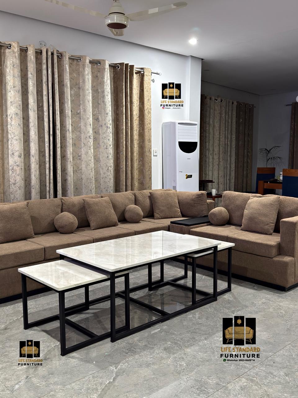 Luxury 10 Seater L-Shaped Sofa Set Premium Comfort & Modern Living 🛋️
