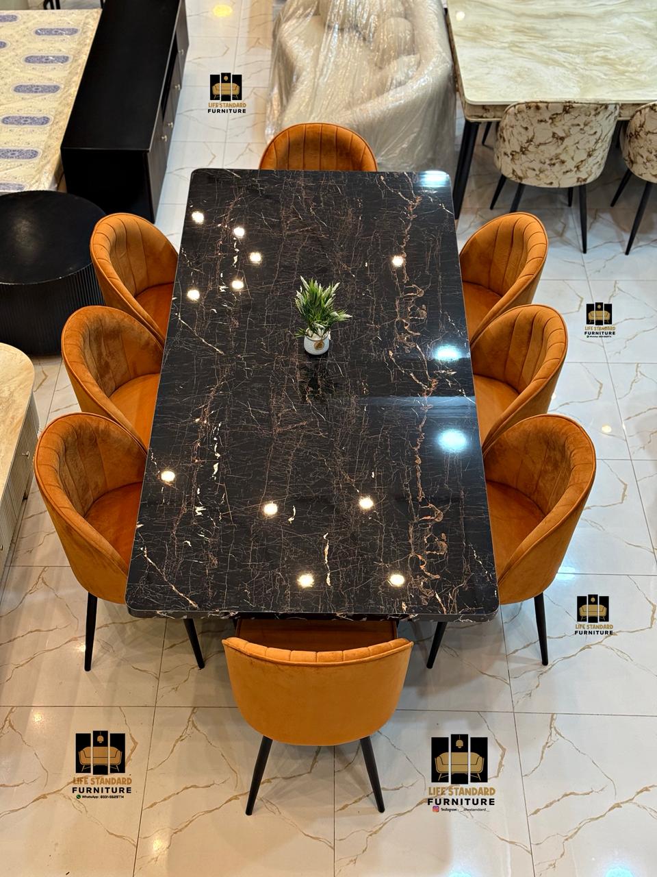 Luxury 8 Seater Dining Table Set Modern Elegance with Premium Finish 🍽️