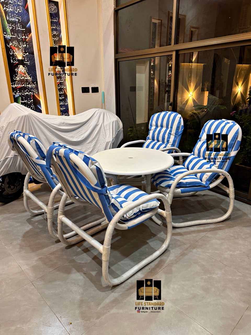 🌿✨ Premium Outdoor Garden Chair Set with Umbrella – Comfort Meets Outdoor Luxury ☂️🪑