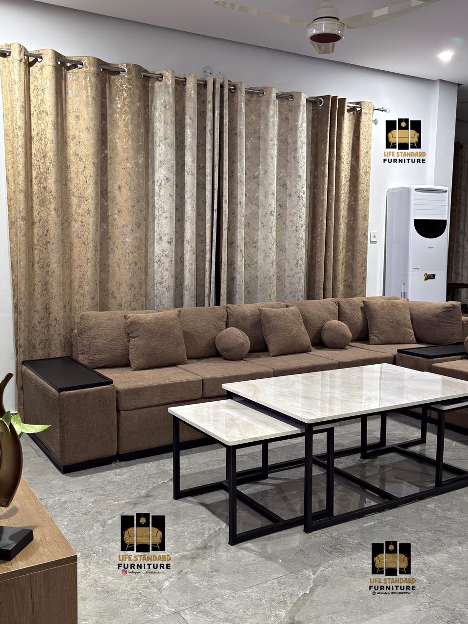 Luxury 10 Seater L-Shaped Sofa Set Premium Comfort & Modern Living 🛋️