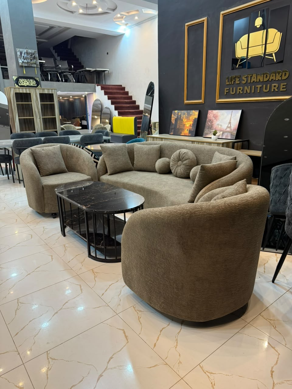 🛋️ Luxury Curved Sofa Set | Premium Comfort | Timeless Elegance